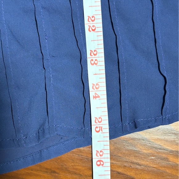 Jessica Simpson sheer blue sleeveless blouse with cut out back - Picture 2 of 5